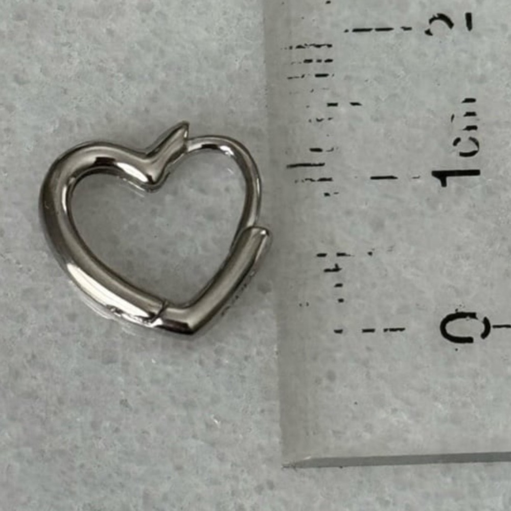 Sterling Silver Heart Huggie Hoop Earrings 

Brand New - Picture 5 of 5